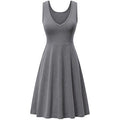 Sleeveless V-Neck Flare Dress